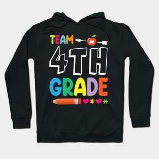 Team 4th Grade Student Senior Teacher Happy Back To School Hoodie